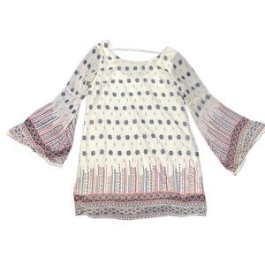 Xhiliration Tunic Boho Long Blouse or Dress